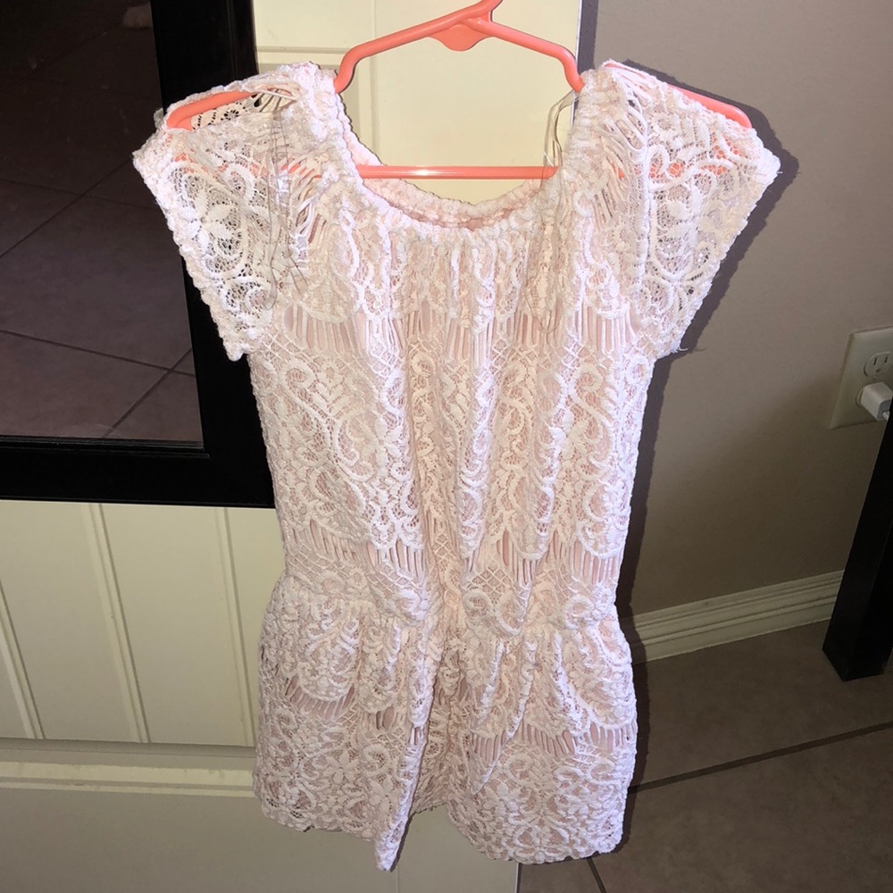 Pink lace dress